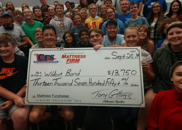 Wildcat Band Check for $13,750