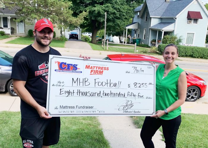 MHB Football's Check for $8,255