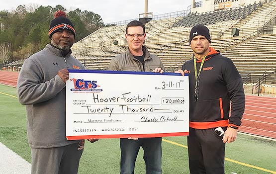 Hoover Football Cheque for $20,000